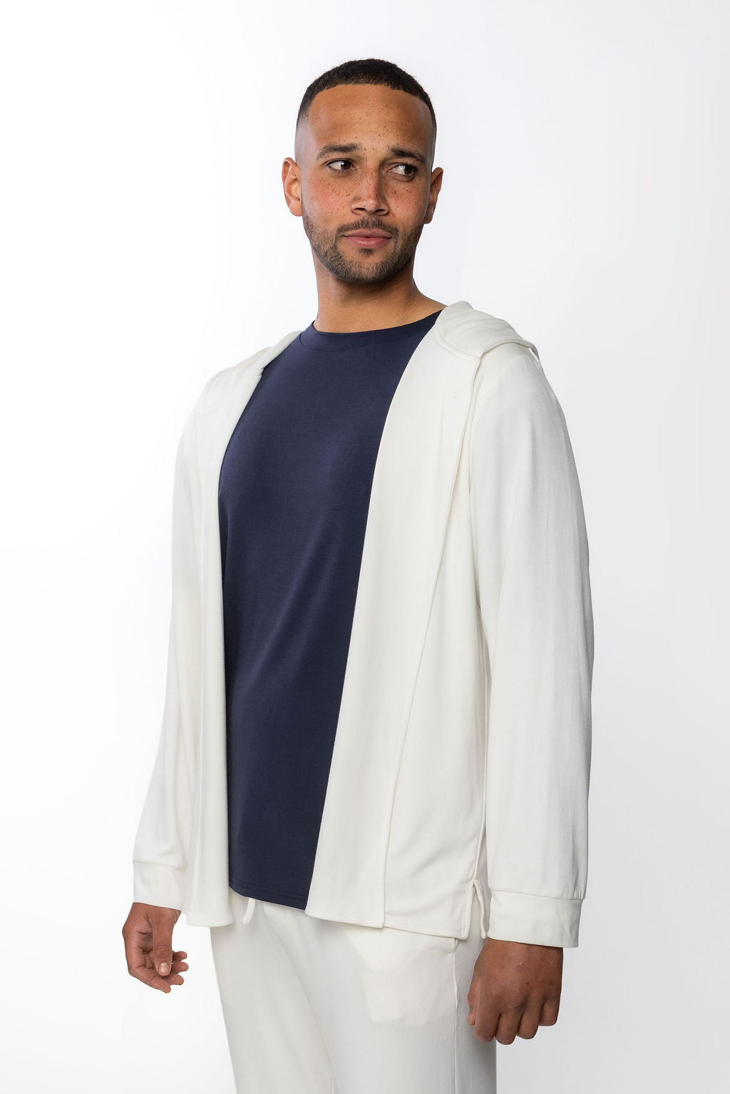 Mens Cream Lounge hoodie