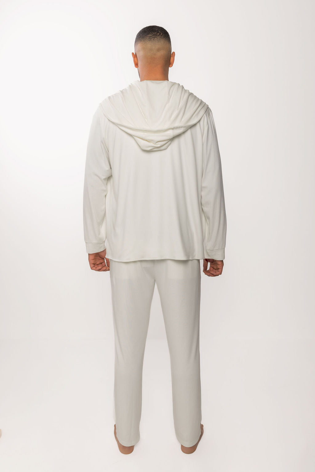 Mens Cream Lounge hoodie