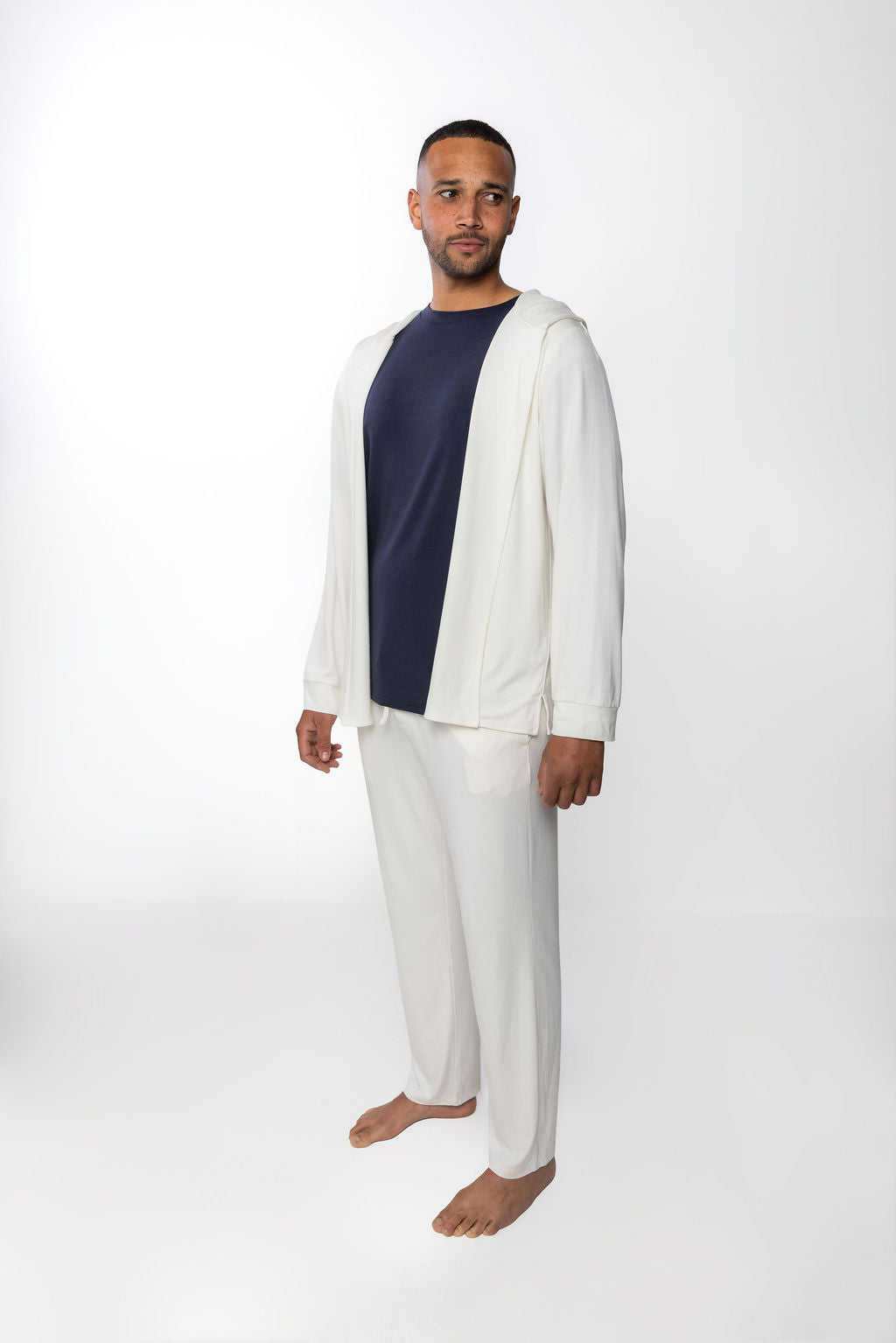 Mens Cream Lounge hoodie