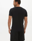 Mens V Neck Tshirt Black
