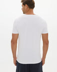Mens V Neck Tshirt White