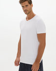 Mens V Neck Tshirt White