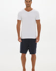 Mens V Neck Tshirt White