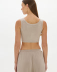 Lounge Cropped Top Taupe