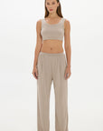 Lounge Cropped Top Taupe