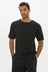 AOCO Soft Linen Jersey T-Shirt - Black