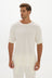 AOCO Soft Linen Jersey T-Shirt - Cream