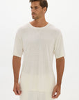 Soft Linen Jersey T-Shirt - Cream