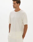 Soft Linen Jersey T-Shirt - Cream