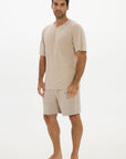 Soft Linen Jersey T-Shirt - Taupe