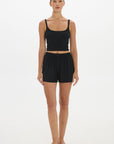 Soft Rib Shorts Black