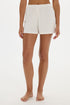 Soft Rib Shorts Cream