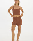 Soft Rib Shorts Earth