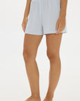 Soft Rib Shorts Pale Azure