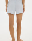 Soft Rib Shorts Pale Azure