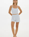 Soft Rib Shorts Pale Azure