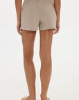 Soft rib shorts Taupe