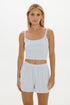 soft rib cropped cami baby blue