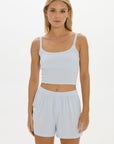 soft rib cropped cami baby blue