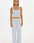 soft rib cropped cami baby blue