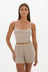 soft rib cropped cami Taupe
