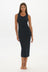 soft rib tank dress Black