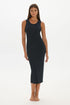soft rib tank dress Black
