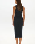 soft rib tank dress Black