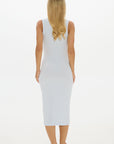 soft rib tank dress baby blue
