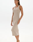 Taupe Soft Rib Tank Dress 