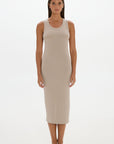 Taupe Soft Rib Tank Dress 