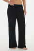 soft rib pants Black