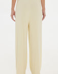 soft rib pants yellow