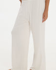 soft rib cream pants 