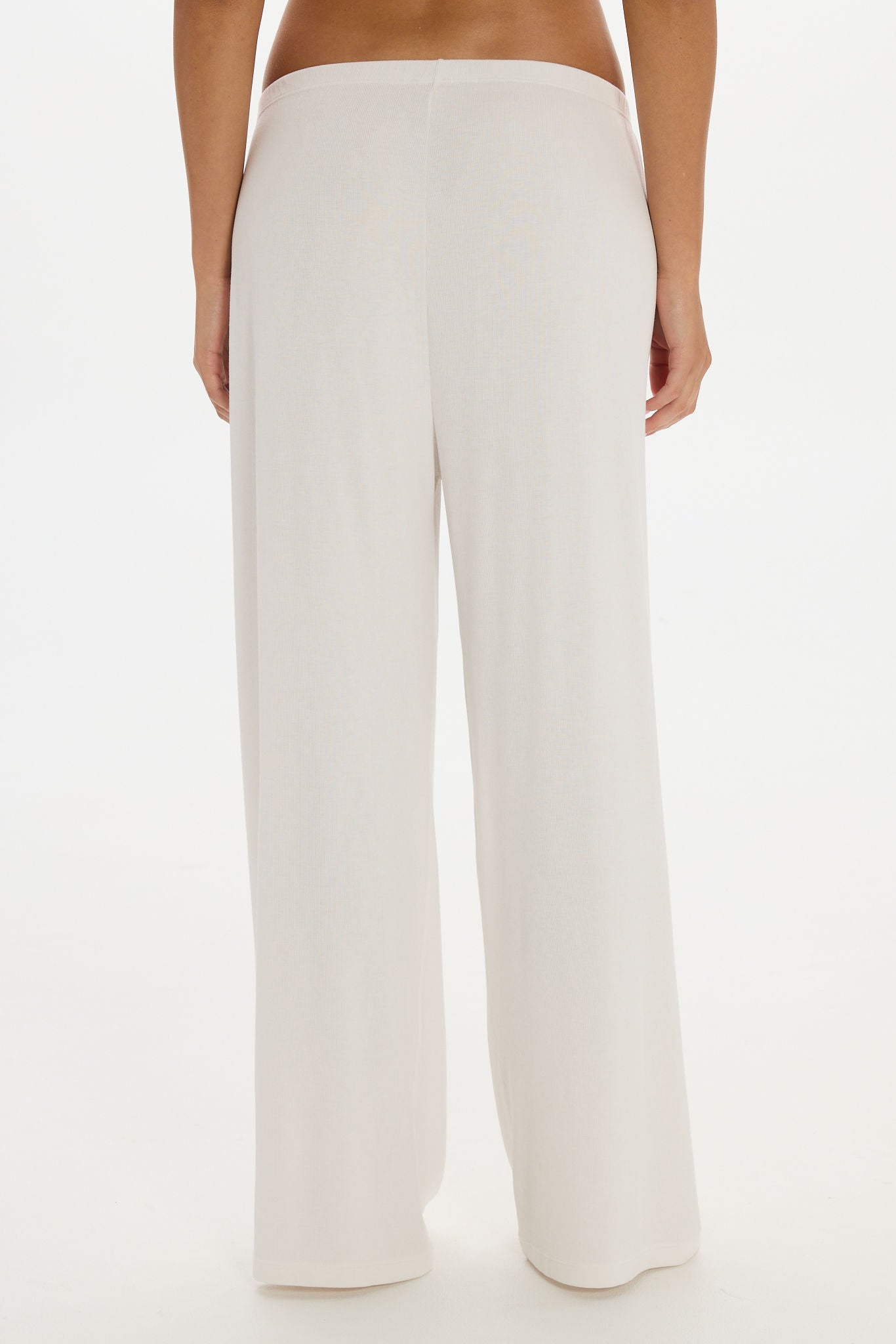 soft rib cream pants 