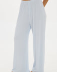 soft rib baby blue pants 