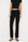Soft organic cotton fold over leggings in black with a comfortable fold over waistband.