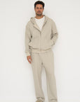 Organic Cotton Zip-Up Hoodie - Grey Oat Marle